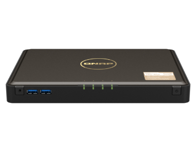 QNAP TBS-464-8G-US - 4-Drive NASbook. Intel 4-core Process, burst up to 2.9GHz, 8GB DDR RAM On-Board (Not Expandable) by QNAP