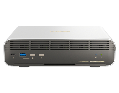 QNAP TBS-h574TX-i5-16G-US - 5-bay All-Flash NASbook. Intel i5 12C/16T Processor, burst up to 4.50GHz, 16GB DDR4 RAM On-Board by QNAP