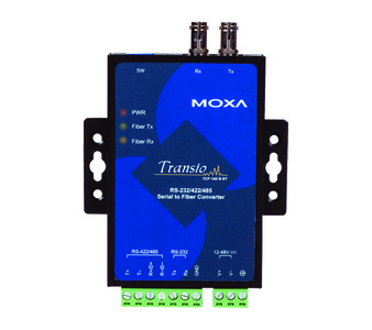 Moxa TCF-142-M-ST - RS-232/422/485 to Fiber Optic Converter. ST Multi-mode. by MOXA