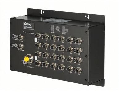 ORing TGPS-9168GT-M12-BP2-24V - EN50155 Managed PoE Switch with 16GE PoE and 8GE (2-pair Bypass),  IEEE 802.3af/at, 24VDC by ORing Industrial Networking