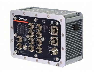 ORing TGPS-W9082GF-MM-M12X-QS-MV-IP54 - EN50155 Managed PoE Switch with 8GE PoE and 2G Q-ODC Multi-mode, IEEE 802.3af/at, IP54, by ORing Industrial Networking