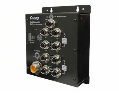 ORing TGXPS-1080-M12-MV - EN50155 8-port unmanaged PoE switch; 8 10/100/500/1000TX PSE, M12, 110VDC by ORing Industrial Networking