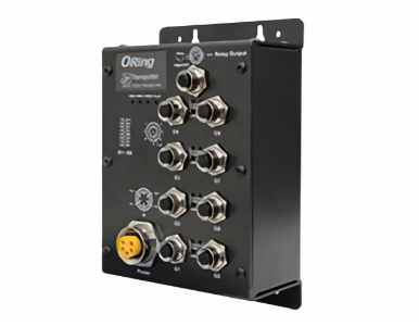 ORing TGXS-1080-M12-BP2-MV - EN50155 8-port unmanaged switch; 8 10/100/500/1000TX M12, 2 bypass included, 110VDC by ORing Industrial Networking