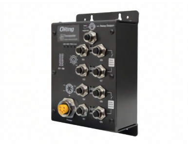 ORing TGXS-1080-M12-BP2 - EN50155 8-port unmanaged switch; 8 10/100/500/1000TX M12, 2 bypass included by ORing Industrial Networking