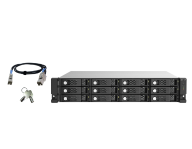 QNAP TL-R1220Sep-RP-US - 12-bay 2U rackmount SAS 12Gbps JBOD expansion enclosure with SAS expander, 2.5:/3.5' SAS 12Gbps by QNAP