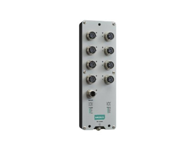 Moxa TN-5308A-8PoE-WV-T - EN 50155 unmanaged Ethernet switch with 8 10/100BaseT(X) PoE ports, M12 connector, single power input by MOXA