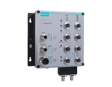 Moxa TN-5510A-2GLSX-ODC-WV-CT-T - L2 Managed Ethernet switch with 8 10/100BaseT(X) and 2 1000 BaseLSX Q-ODC ports, 24 - 110 VDC by MOXA