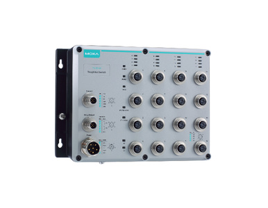 Moxa TN-5516A-8PoE-WV-CT-T - L2 Managed Ethernet switch with 8 * 10/100BaseT(X) ports and 8 * 802.3at PoE+ M12 connectors, 24 - by MOXA