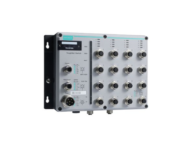 Moxa TN-5518A-2GTX-WV-T - L2 managed switch with 16 10/100BaseT(X) ports, and 2 10/100/1000BaseT(X) ports with M12 connectors, d by MOXA
