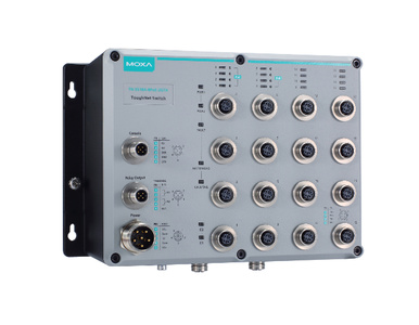Moxa TN-5518A-2GTXBP-WV-CT-T - L2 managed switch with 16 10/100BaseT(X) ports, and 2 10/100/1000BaseT(X) ports with M12 connecto by MOXA