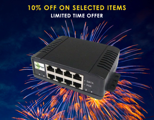 Tycon Systems PROMOTION - TP-MS4X4 - Mid Span, High Power 1A per port, Univolt POE Injector - 4 port with same or diff POE volta by TYCON SYSTEMS