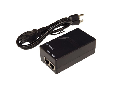 Tycon Systems TP-POE-24G-12W - 24V 12W 10/100MB Passive PoE Power Inserter with US Power Cord, UL Listed by TYCON SYSTEMS