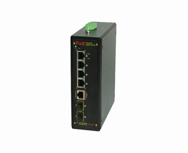 Tycon Systems TP-SW4G-2SFP - *Discontinued* -  Industrial Gigabit Switch,4 802.3at PoE, 2 SFP, 48VDC Input, Managed by TYCON SYSTEMS