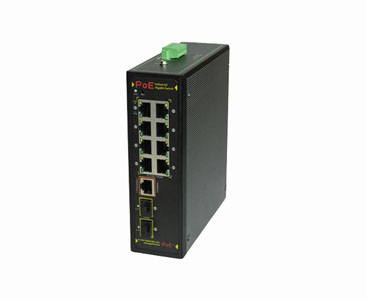 Tycon Systems TP-SW8G-2SFP - Industrial Managed Gigabit Switch,8 802.3at PoE, 2 SFP, 48VDC Input by TYCON SYSTEMS