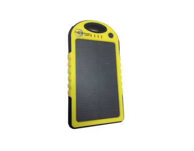Tycon Systems TPB-5-SOLAR - 5000mAh Dual Output, Dual Input, Weatherproof Solar PowerBank, 5.6x3x0.5'   1lb by TYCON SYSTEMS