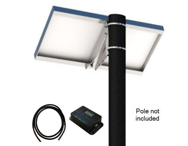 Tycon TPSK12-100W - 12V 100W Solar Panel Kit w/Ctrl, Mount, Cable, 12V 20A PWM Solar Chrg Ctrl w/Status Disp and 20A Load Ctrl, by TYCON SYSTEMS