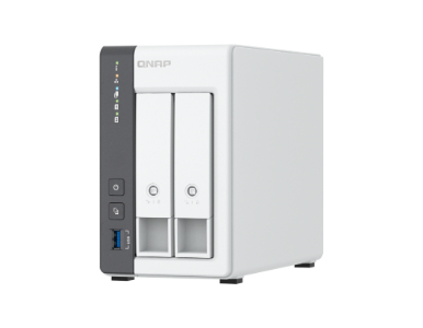 QNAP TS-216G-US - Tower NAS 2 bay NAS ARM Cortex-A55 4C, Mali-G52 GPU, 2 x SATA 6Gb/s 3.5'/2.5', 4GB DDR4 RAM on-board by QNAP
