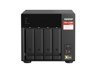 QNAP TS-473A-8G-US - Desktop 4-bay NAS/iSCSI IP-SAN, AMD Ryzen V1000 series V1500B 4C/8T 2.2 GHz, 8GB RAM, two 2.5GbE, 10G-ready by QNAP