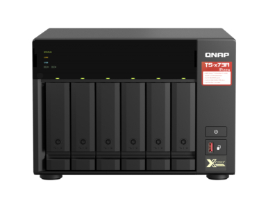 QNAP TS-673A-8G-US - Desktop 6-bay NAS/iSCSI IP-SAN, AMD Ryzen V1000 series V1500B 4C/8T 2.2 GHz, 8GB RAM, two 2.5GbE, 10G-ready by QNAP