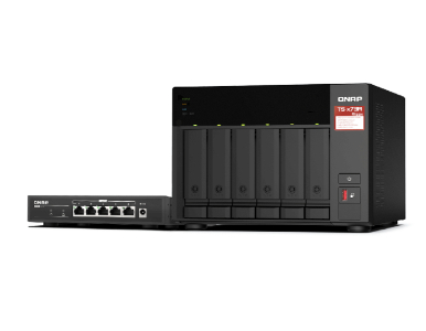 QNAP TS-673A-SW5T-US - *Discontinued* - Desktop 6-bay NAS/iSCSI IP-SAN, AMD Ryzen V1000 series V1500B 4C/8T 2.2 GHz by QNAP