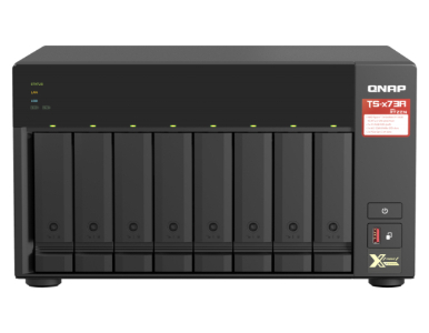 QNAP TS-873A-8G-US - Desktop 8-bay NAS/iSCSI IP-SAN, AMD Ryzen V1000 series V1500B 4C/8T 2.2 GHz, 8GB RAM, two 2.5GbE, 10G-ready by QNAP