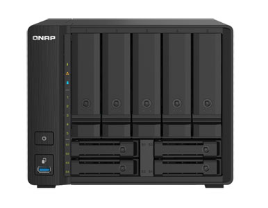 QNAP TS-932PX-4G-US - TS-932PX 5 (+4) Bay 64-bit NAS with Hardware Encryption, Quad Core 1.7GHz, 4GB RAM, 2 x 10GbE(SFP+) LAN ,2 by QNAP