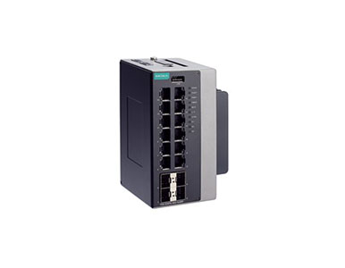 Moxa TSN-G5016-4GS-SoMD-LV-T - TSN-capable managed Ethernet switch with 12 10/100/1000BaseT(X) ports, 4 fixed 1000BaseSFP ports, by MOXA