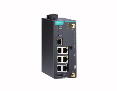 Moxa UC-5102-T-LX - Arm-based Industrial computing platform with Cortex-A8 1 GHz CPU, 4 serial ports, 2 Ethernet ports, SD socke by MOXA