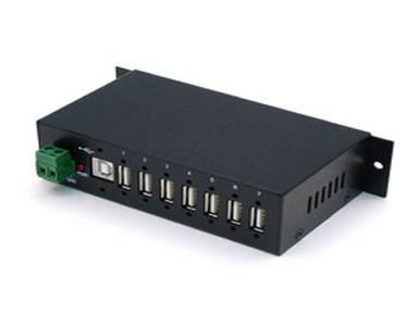 Antaira USB-HUB7K-V2 - Industrial 7-Port USB Hub, Metal Case, with Locking Feature. Supports USB 1.1 and 2.0 by ANTAIRA