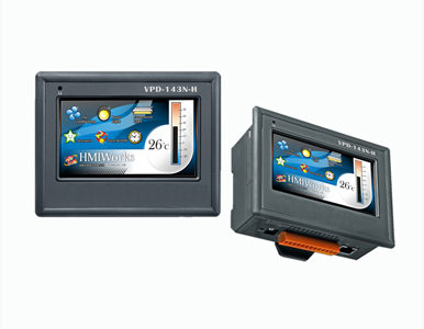 ICP DAS VPD-143N-H - 4.3' Touch with Ethernet, RS 232 / RS 485, USB, RTC and support XV Boards by ICP DAS