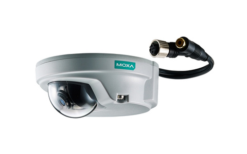 Moxa VPort P06-1MP-M12-CAM42-T - EN50155, HD, H.264/MJPEG compact IP camera, M12 connector, 1 audio input, PoE, 4.2mm Lens, -40 by MOXA