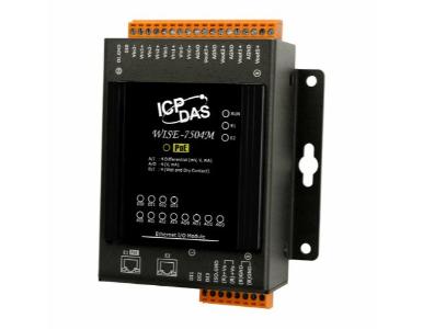 ICP DAS WISE-7504M - Configurable I/O Controller with 4 Analog Inputs, 4 Analog Outputs, 4 Digital Inputs and 2 Ethernet ports. by ICP DAS