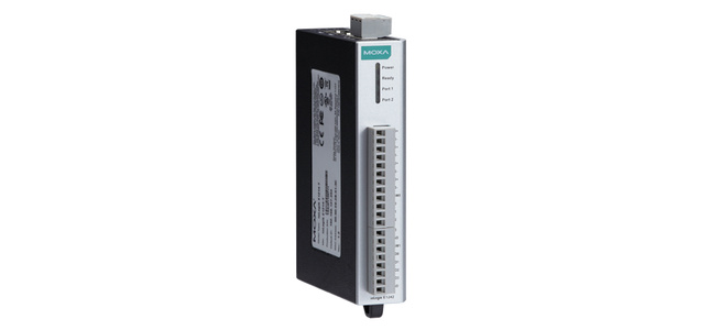 Moxa ioLogik E1262-T - Remote Ethernet I/O with 8TC, and 2-port Switch, -40 to 75  Degree C by MOXA