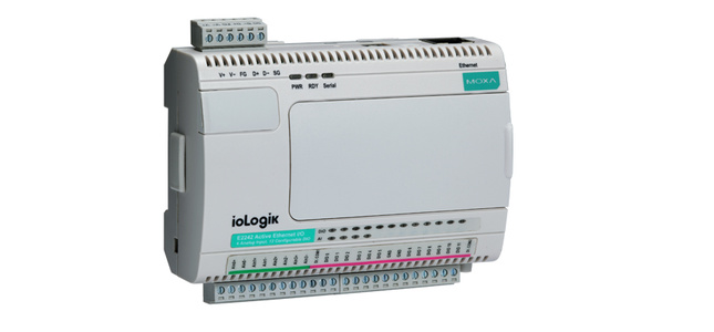 Moxa ioLogik E2214 - Active Ethernet I/O server, 6DI/6Relay by MOXA