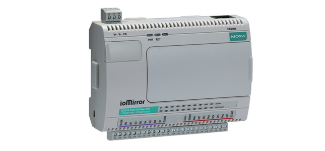 Moxa ioMirror E3210 - Ethernet Peer-to-Peer I/O Server,8DI/8DO by MOXA