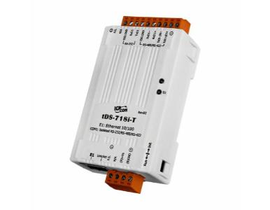 ICP DAS tDS-718i-T - Tiny (1x Isolated RS-232/422/485) Serial-to-Ethernet Device Server. Robust version of tDS-718-T. by ICP DAS